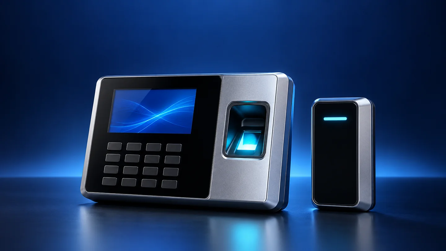 Illustration of fingerprint attendance and access-control devices
