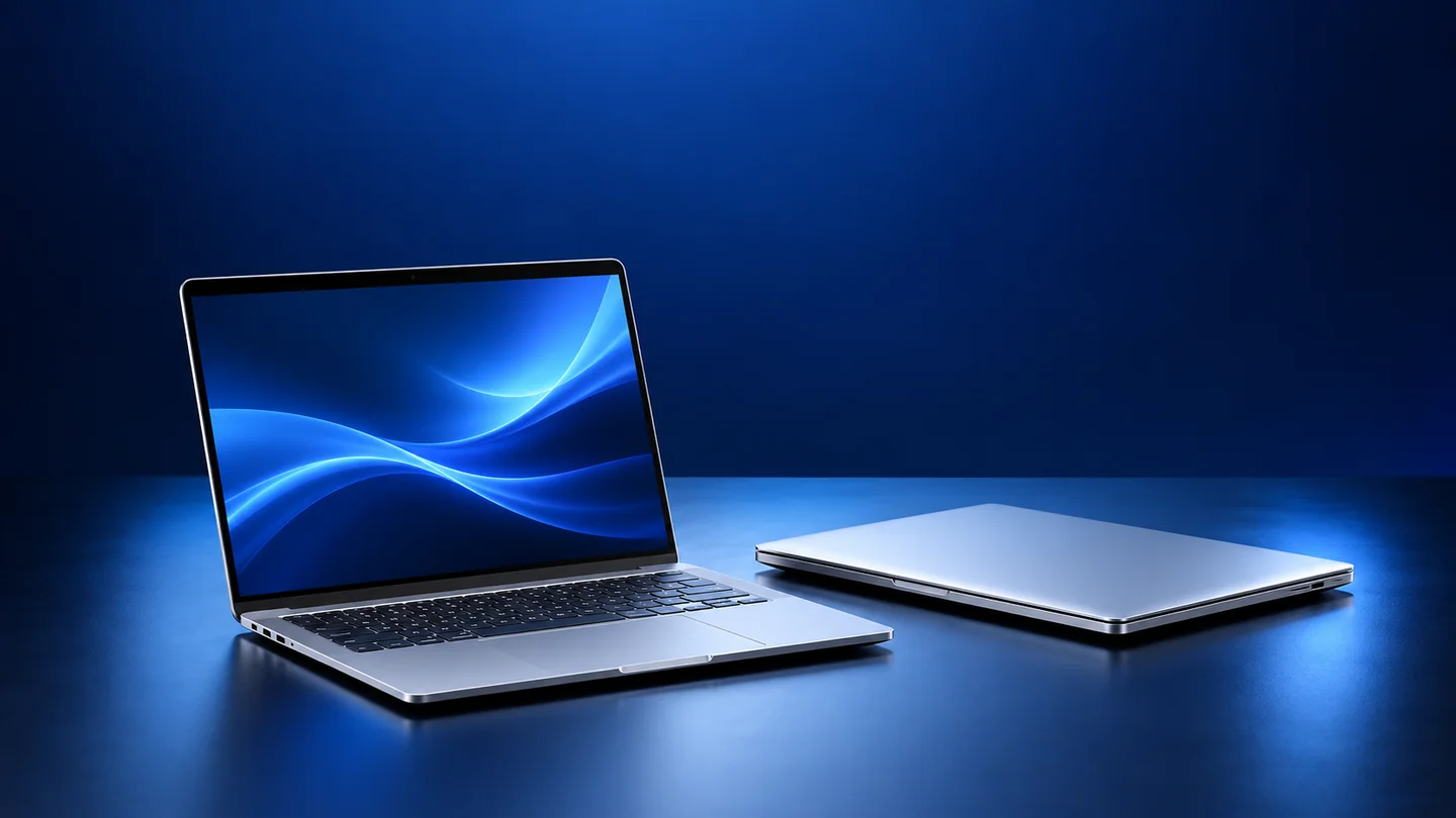 Illustration of modern business laptops
